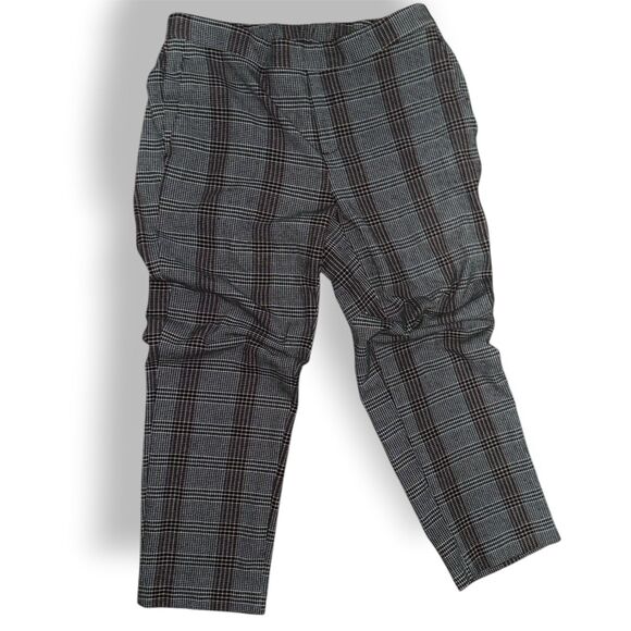 Old Navy Pants - Old Navy Glen Plaid Trousers Sz 8 — Black Pink Houndstooth Workwear